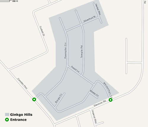 Ginkgo Hills Map and Streets