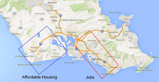 Hawaii Traffic Housing and Jobs